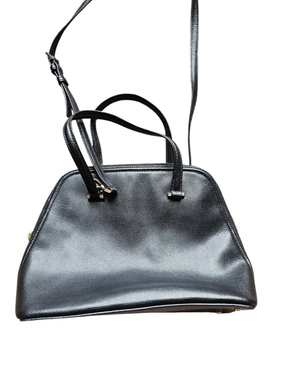Kate Spade Small Rima Black Leather Dome Satchel Crossbody - Picture 7 of 9